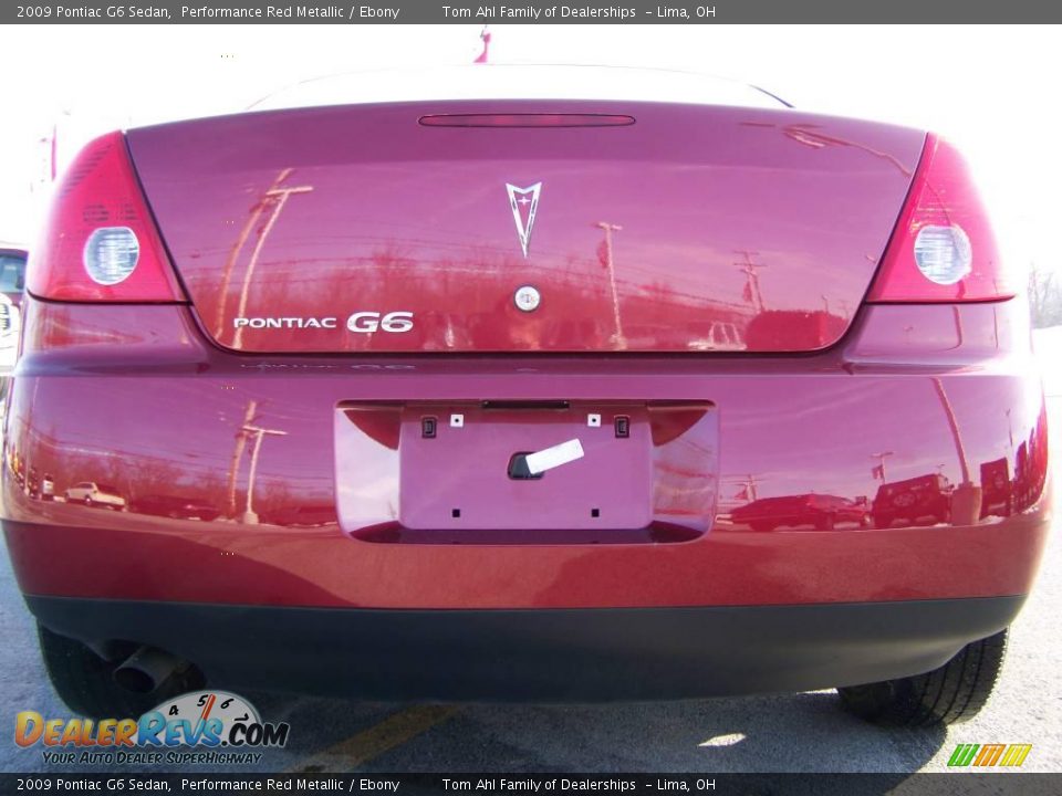 2009 Pontiac G6 Sedan Performance Red Metallic / Ebony Photo #6