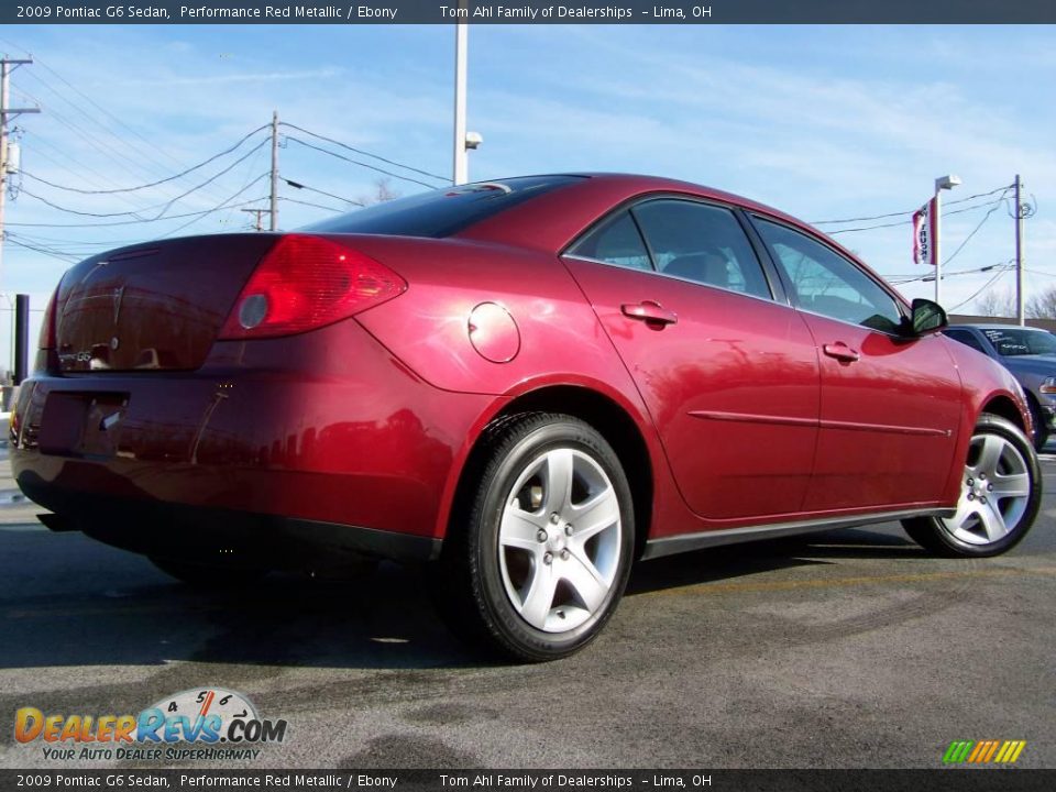 2009 Pontiac G6 Sedan Performance Red Metallic / Ebony Photo #7