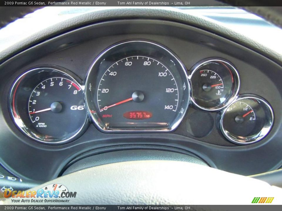 2009 Pontiac G6 Sedan Performance Red Metallic / Ebony Photo #16