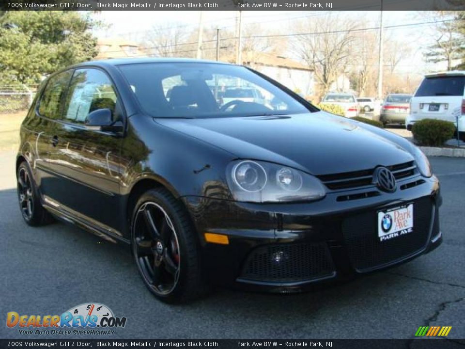 2009 Volkswagen GTI 2 Door Black Magic Metallic / Interlagos Black Cloth Photo #2