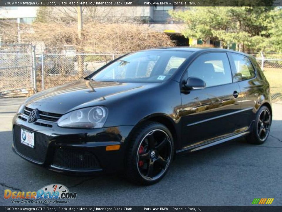 2009 Volkswagen GTI 2 Door Black Magic Metallic / Interlagos Black Cloth Photo #4