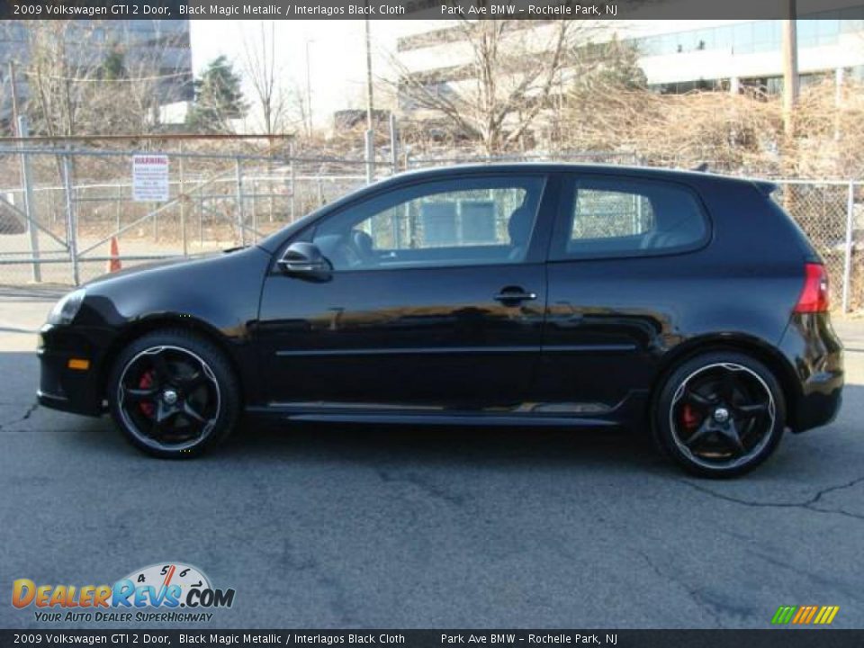 2009 Volkswagen GTI 2 Door Black Magic Metallic / Interlagos Black Cloth Photo #5