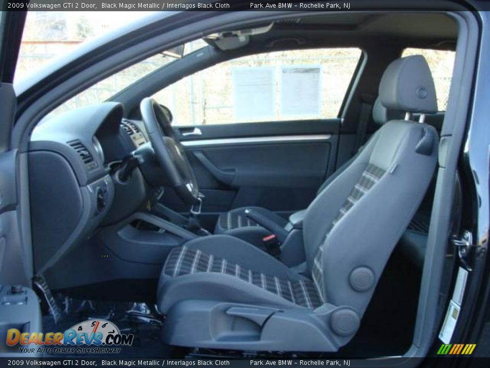 2009 Volkswagen GTI 2 Door Black Magic Metallic / Interlagos Black Cloth Photo #10