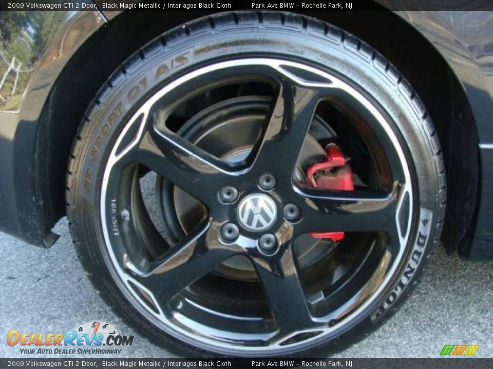 2009 Volkswagen GTI 2 Door Black Magic Metallic / Interlagos Black Cloth Photo #22