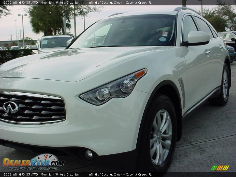 2009 Infiniti FX 35 AWD Moonlight White / Graphite Photo #10