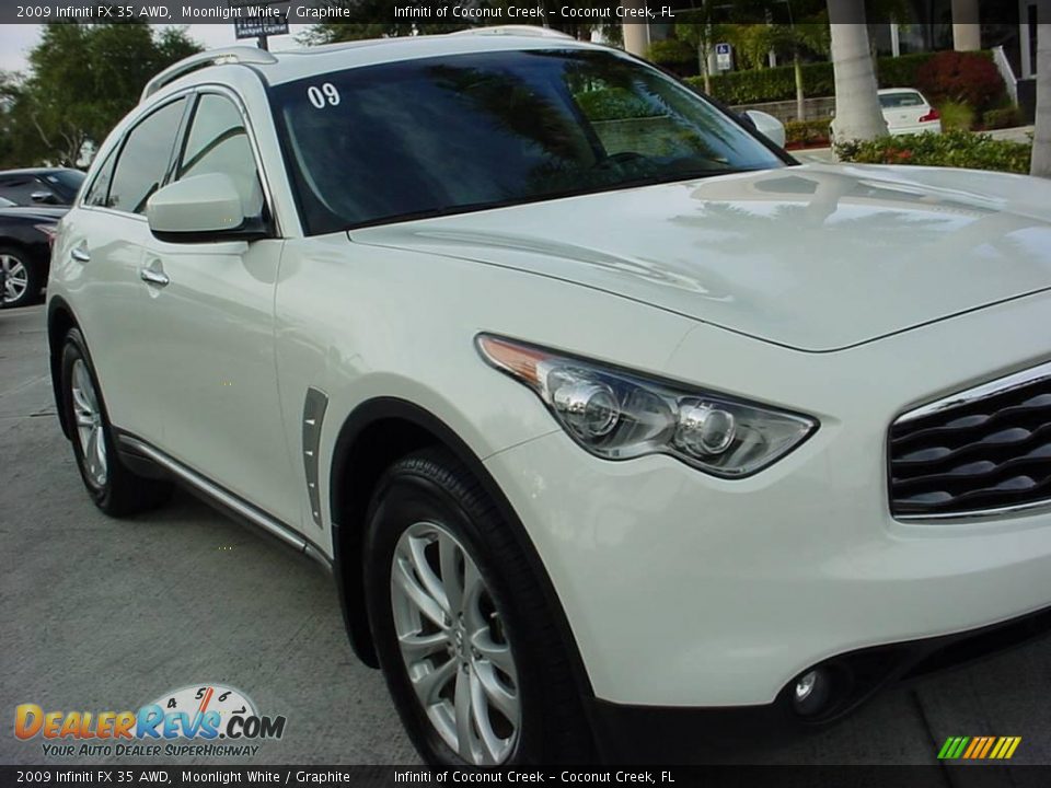 2009 Infiniti FX 35 AWD Moonlight White / Graphite Photo #11