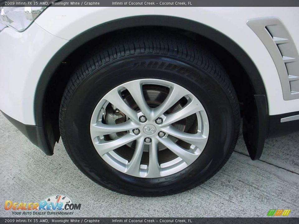 2009 Infiniti FX 35 AWD Moonlight White / Graphite Photo #15