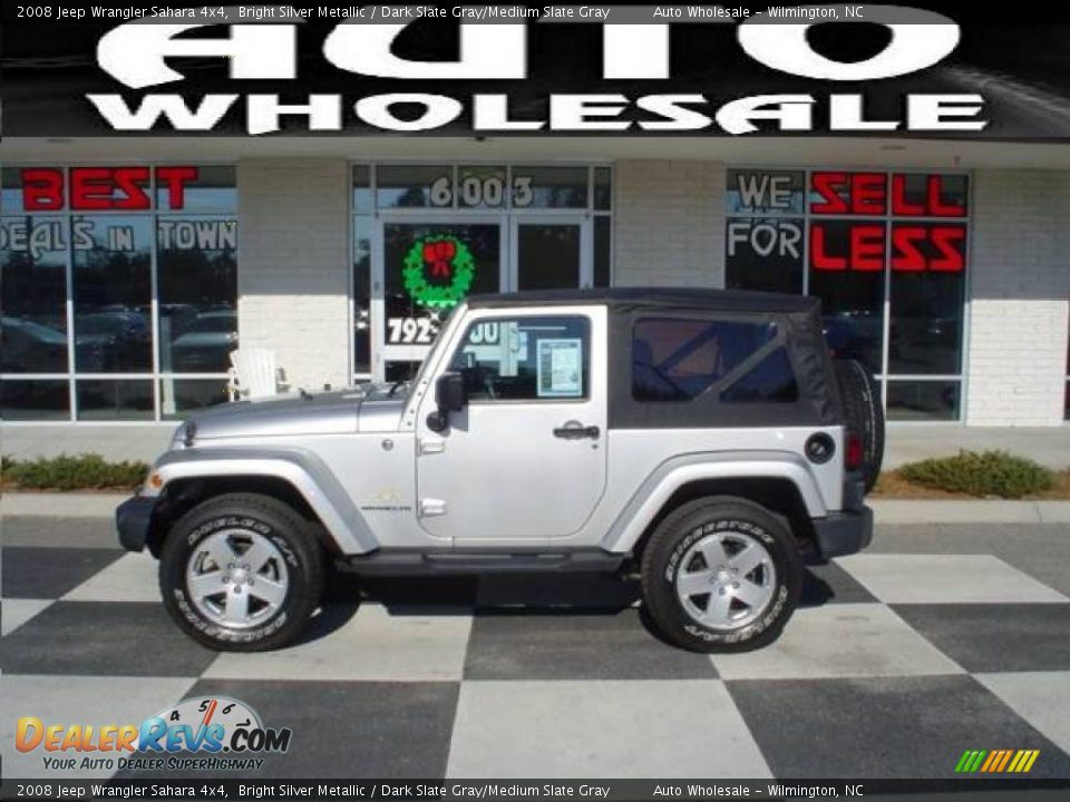 2008 Jeep Wrangler Sahara 4x4 Bright Silver Metallic / Dark Slate Gray/Medium Slate Gray Photo #1