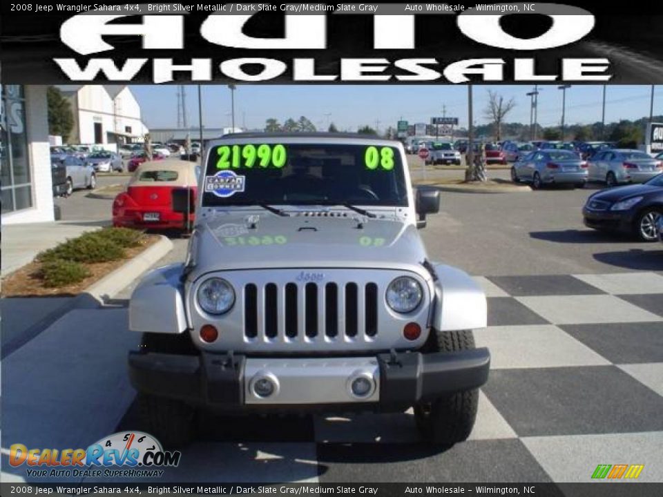 2008 Jeep Wrangler Sahara 4x4 Bright Silver Metallic / Dark Slate Gray/Medium Slate Gray Photo #2