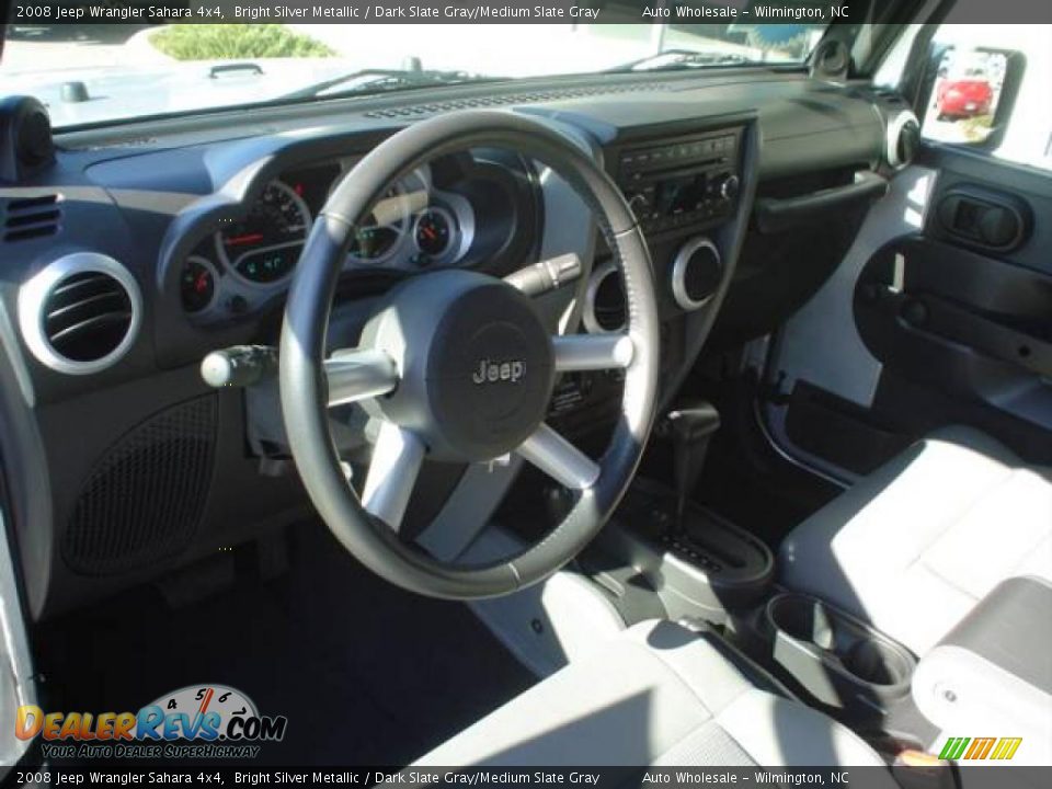 2008 Jeep Wrangler Sahara 4x4 Bright Silver Metallic / Dark Slate Gray/Medium Slate Gray Photo #9