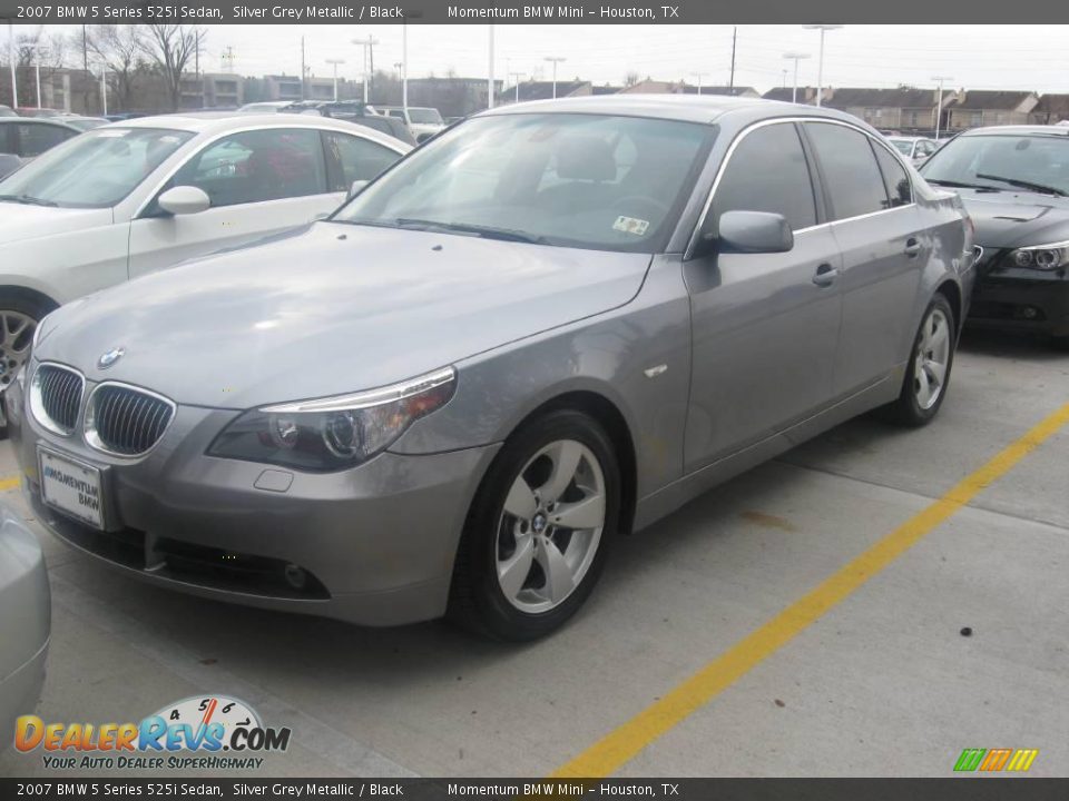 2007 BMW 5 Series 525i Sedan Silver Grey Metallic / Black Photo #1