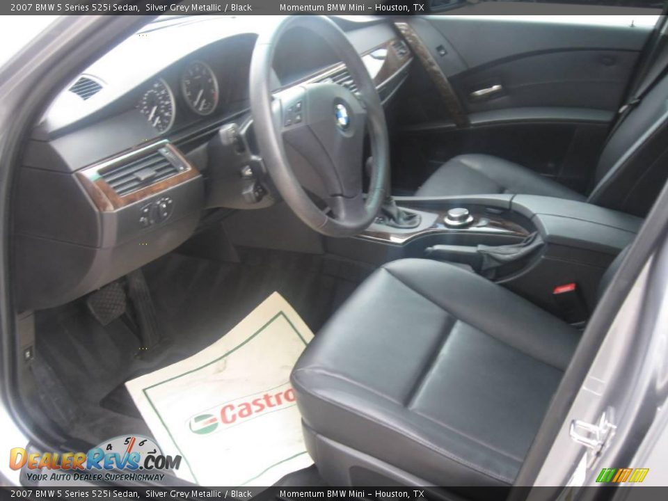 2007 BMW 5 Series 525i Sedan Silver Grey Metallic / Black Photo #2