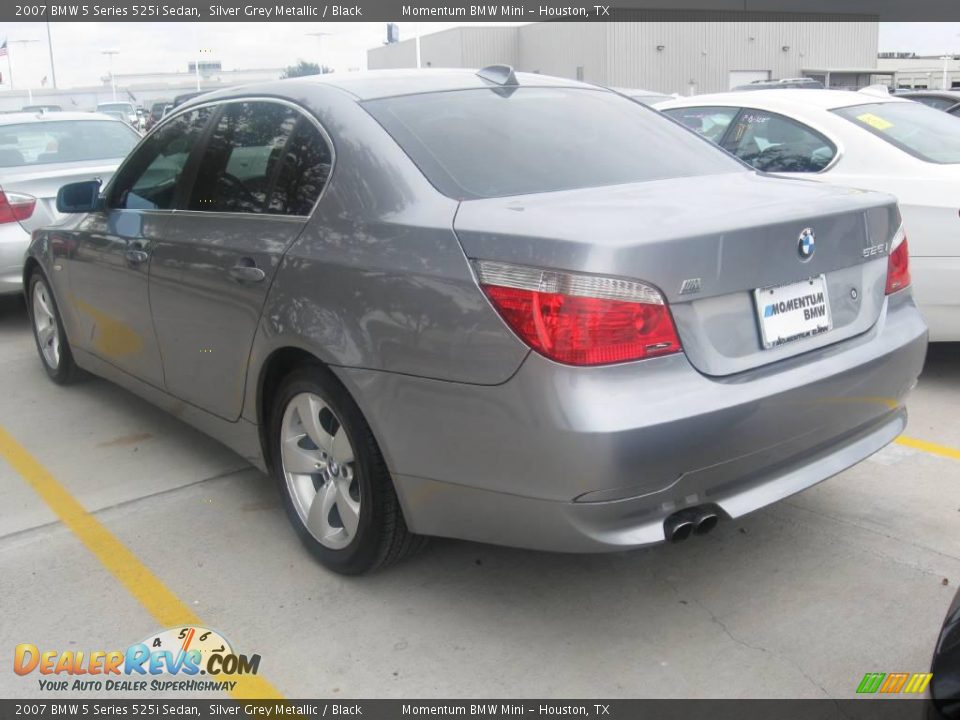 2007 BMW 5 Series 525i Sedan Silver Grey Metallic / Black Photo #3