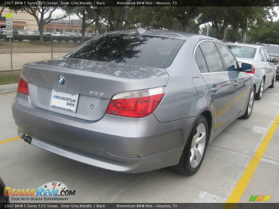 2007 BMW 5 Series 525i Sedan Silver Grey Metallic / Black Photo #4