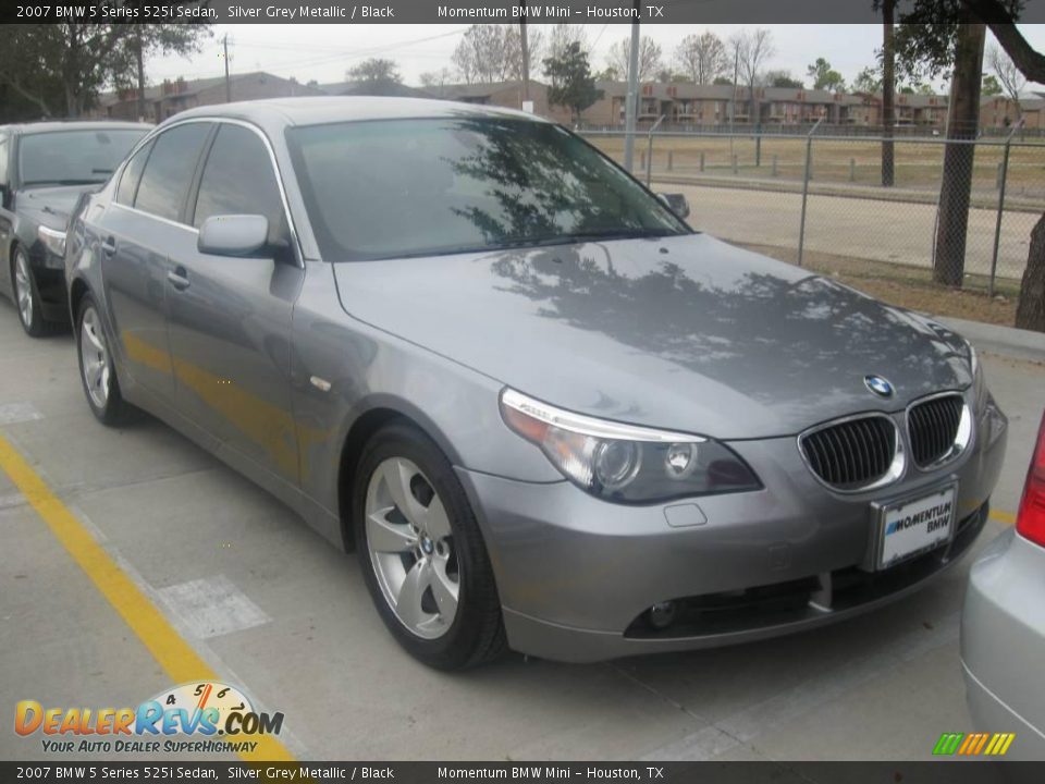 2007 BMW 5 Series 525i Sedan Silver Grey Metallic / Black Photo #5