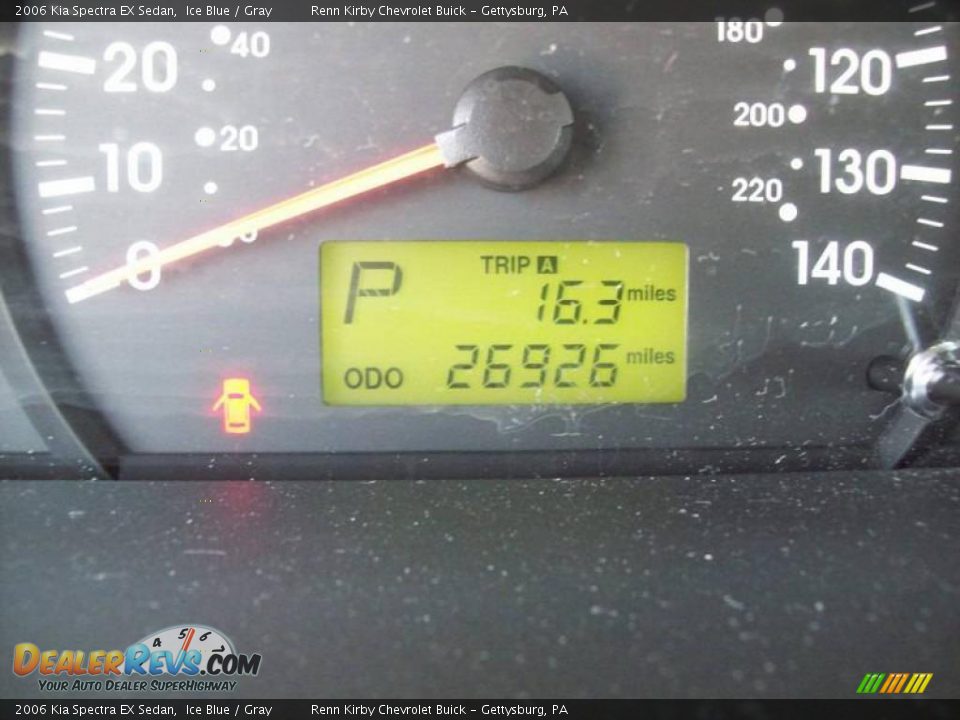 2006 Kia Spectra EX Sedan Ice Blue / Gray Photo #5
