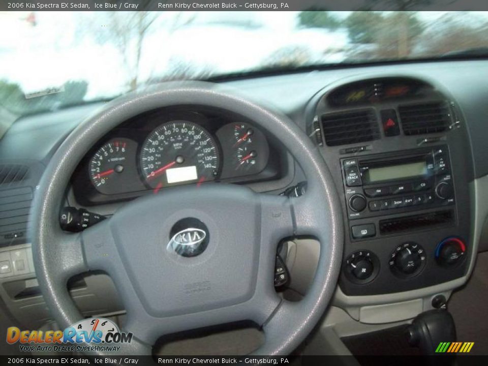 2006 Kia Spectra EX Sedan Ice Blue / Gray Photo #7