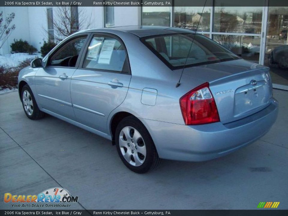 2006 Kia Spectra EX Sedan Ice Blue / Gray Photo #11