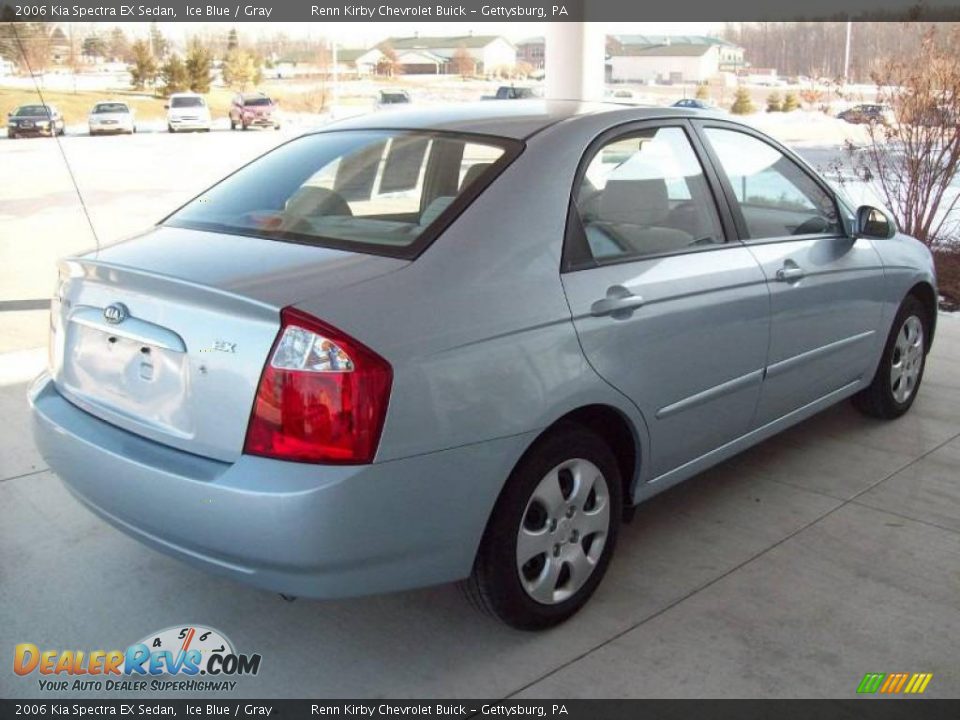 2006 Kia Spectra EX Sedan Ice Blue / Gray Photo #12