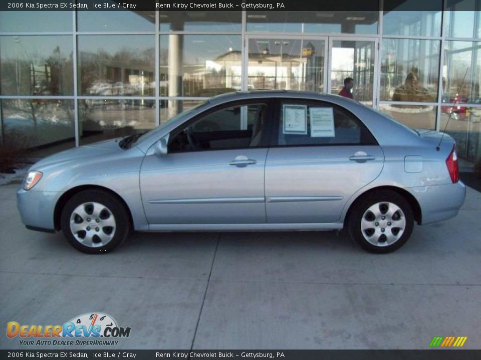 2006 Kia Spectra EX Sedan Ice Blue / Gray Photo #13
