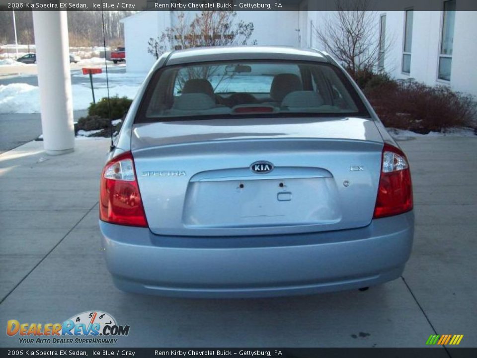 2006 Kia Spectra EX Sedan Ice Blue / Gray Photo #14