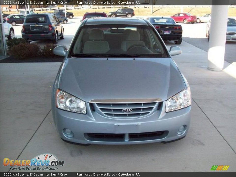 2006 Kia Spectra EX Sedan Ice Blue / Gray Photo #16