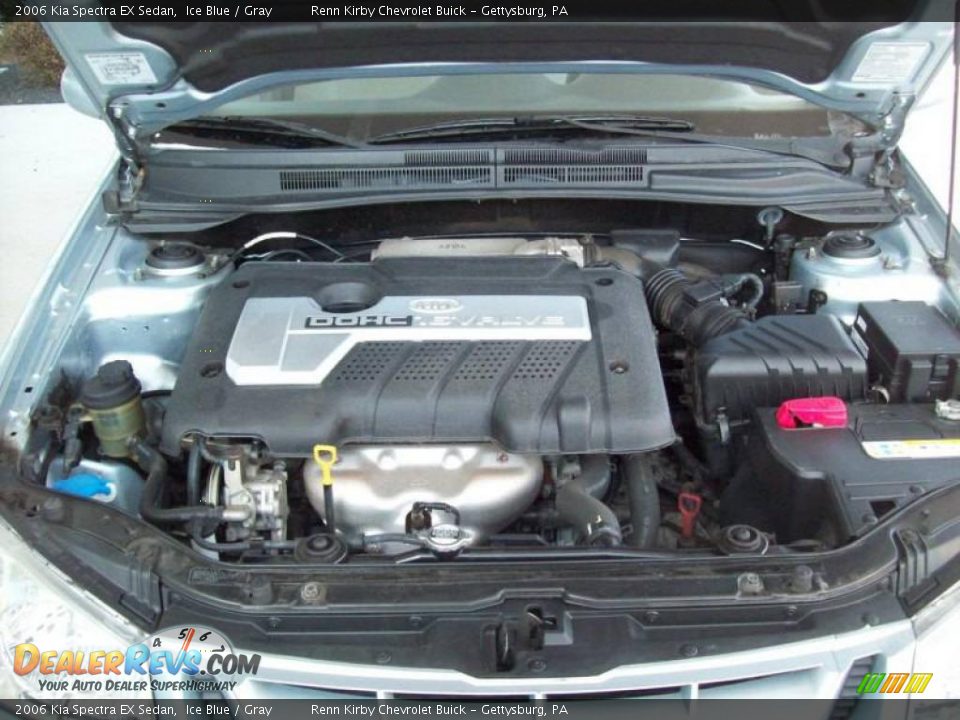 2006 Kia Spectra EX Sedan Ice Blue / Gray Photo #17