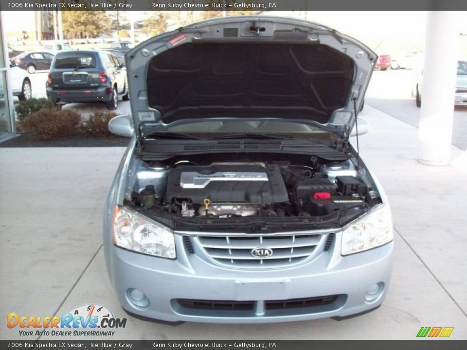 2006 Kia Spectra EX Sedan Ice Blue / Gray Photo #18