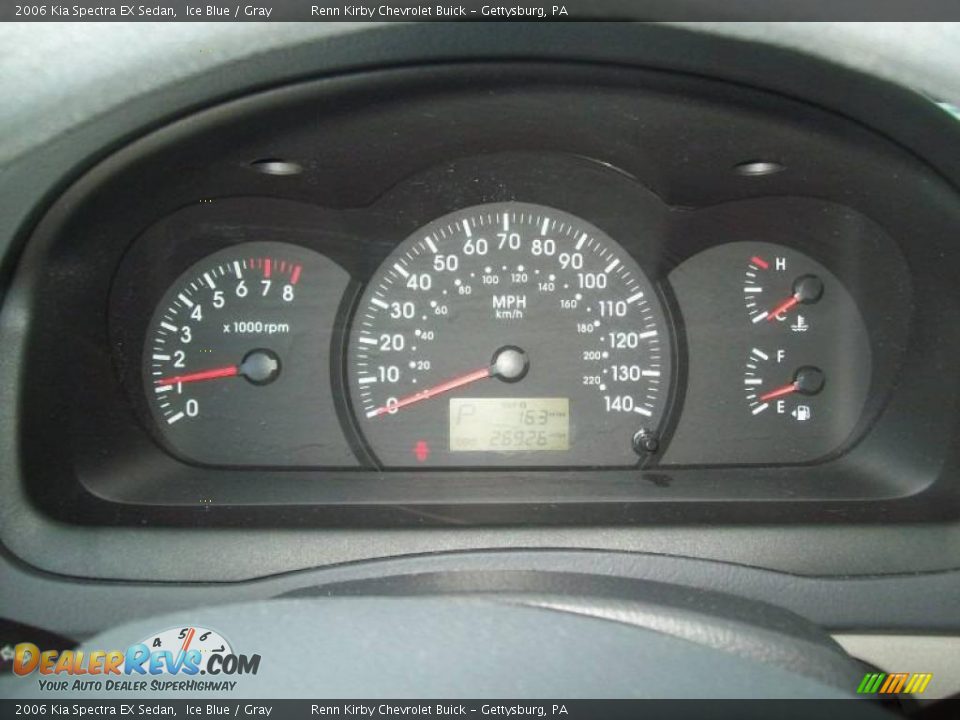 2006 Kia Spectra EX Sedan Ice Blue / Gray Photo #20