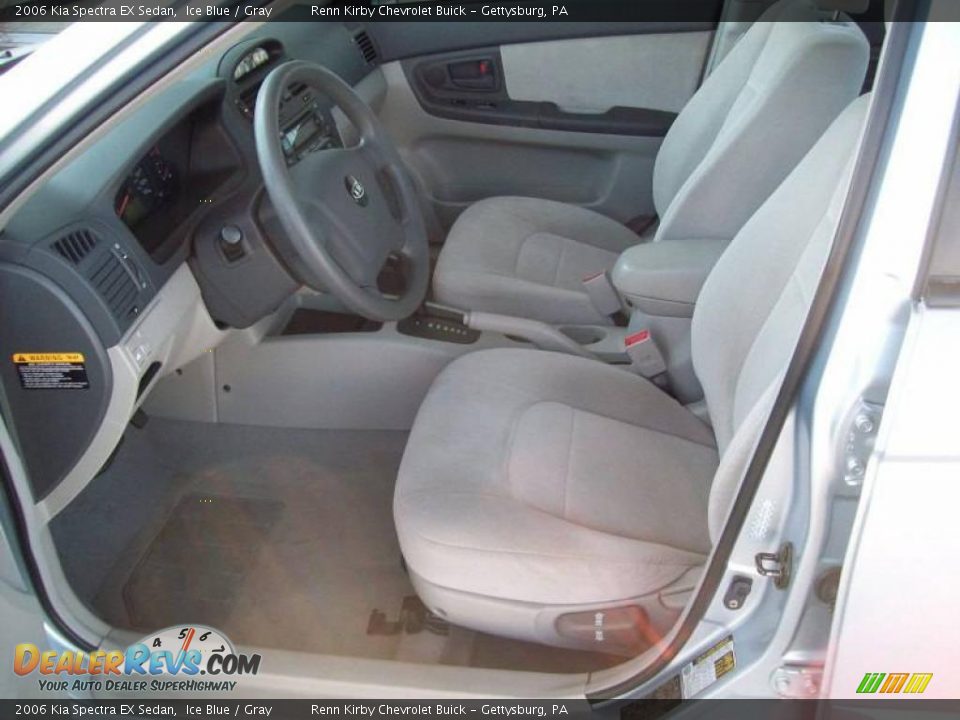 2006 Kia Spectra EX Sedan Ice Blue / Gray Photo #24
