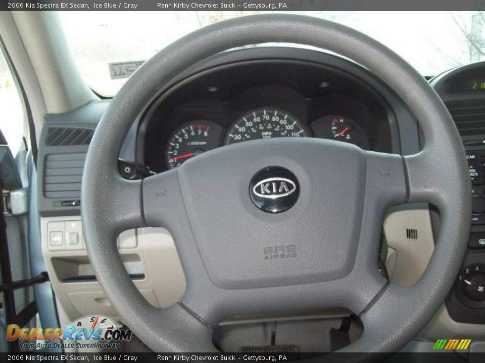 2006 Kia Spectra EX Sedan Ice Blue / Gray Photo #26