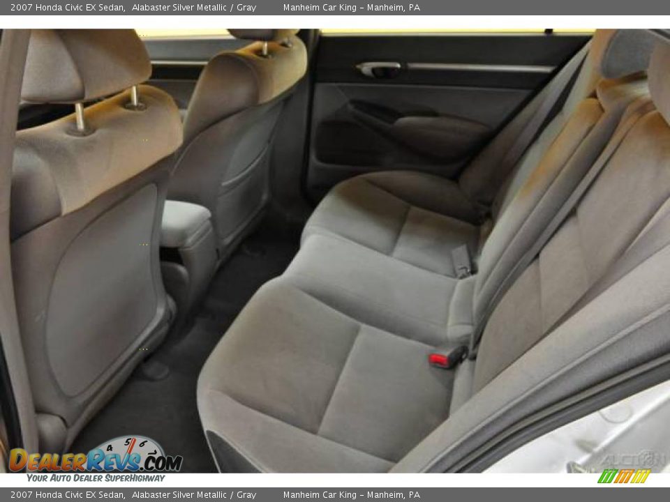 2007 Honda Civic EX Sedan Alabaster Silver Metallic / Gray Photo #9