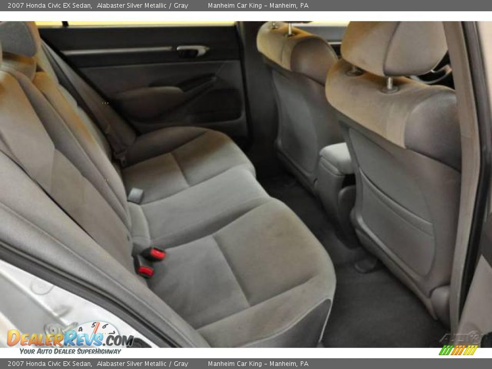 2007 Honda Civic EX Sedan Alabaster Silver Metallic / Gray Photo #12