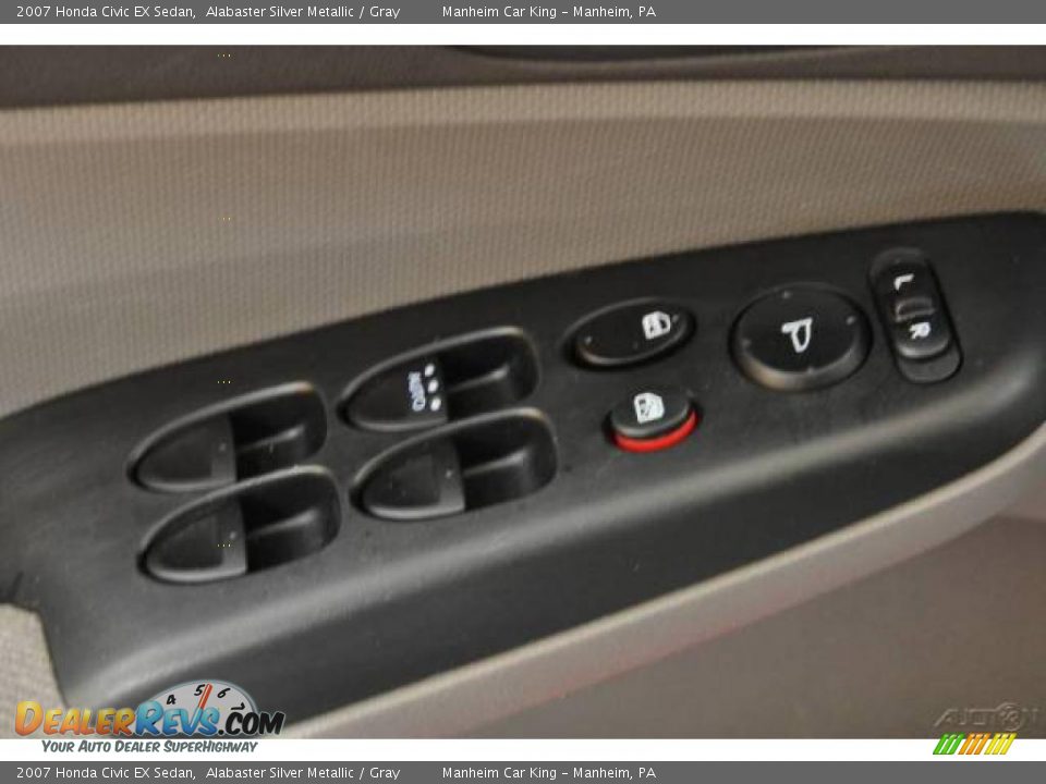 2007 Honda Civic EX Sedan Alabaster Silver Metallic / Gray Photo #14