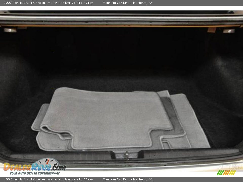 2007 Honda Civic EX Sedan Alabaster Silver Metallic / Gray Photo #15