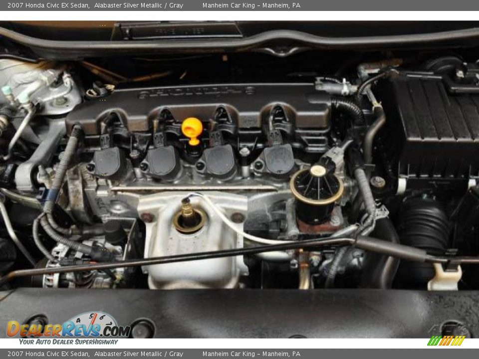 2007 Honda Civic EX Sedan Alabaster Silver Metallic / Gray Photo #19