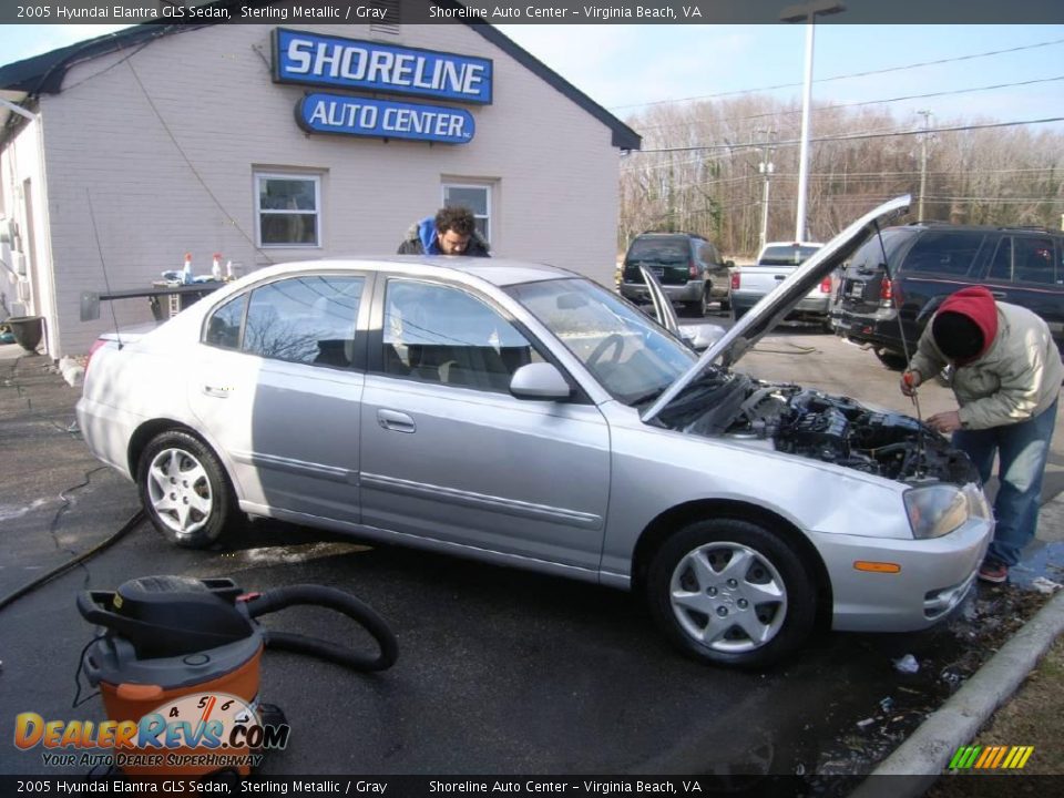 2005 Hyundai Elantra GLS Sedan Sterling Metallic / Gray Photo #3