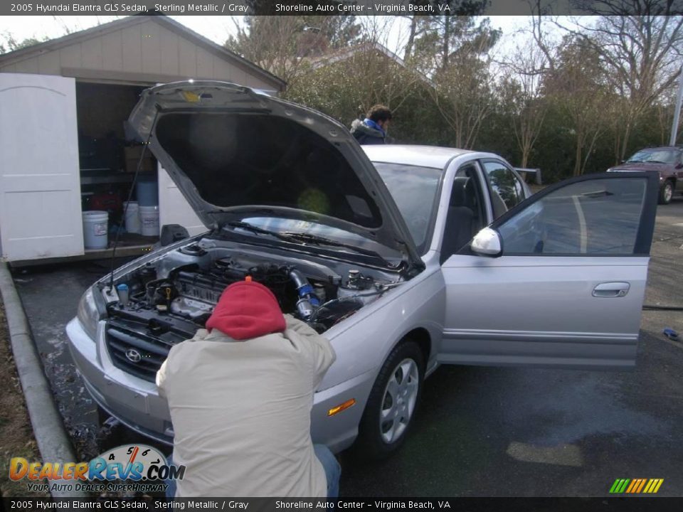 2005 Hyundai Elantra GLS Sedan Sterling Metallic / Gray Photo #5