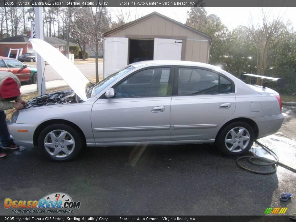 2005 Hyundai Elantra GLS Sedan Sterling Metallic / Gray Photo #7