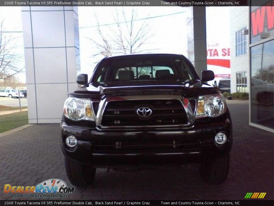 2008 Toyota Tacoma V6 SR5 PreRunner Double Cab Black Sand Pearl / Graphite Gray Photo #2