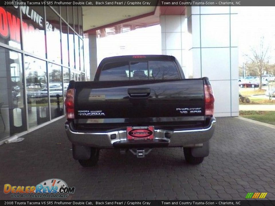 2008 Toyota Tacoma V6 SR5 PreRunner Double Cab Black Sand Pearl / Graphite Gray Photo #4