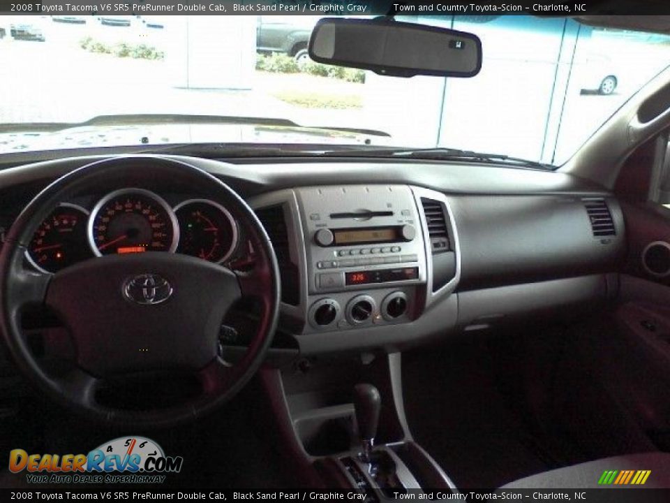 2008 Toyota Tacoma V6 SR5 PreRunner Double Cab Black Sand Pearl / Graphite Gray Photo #5
