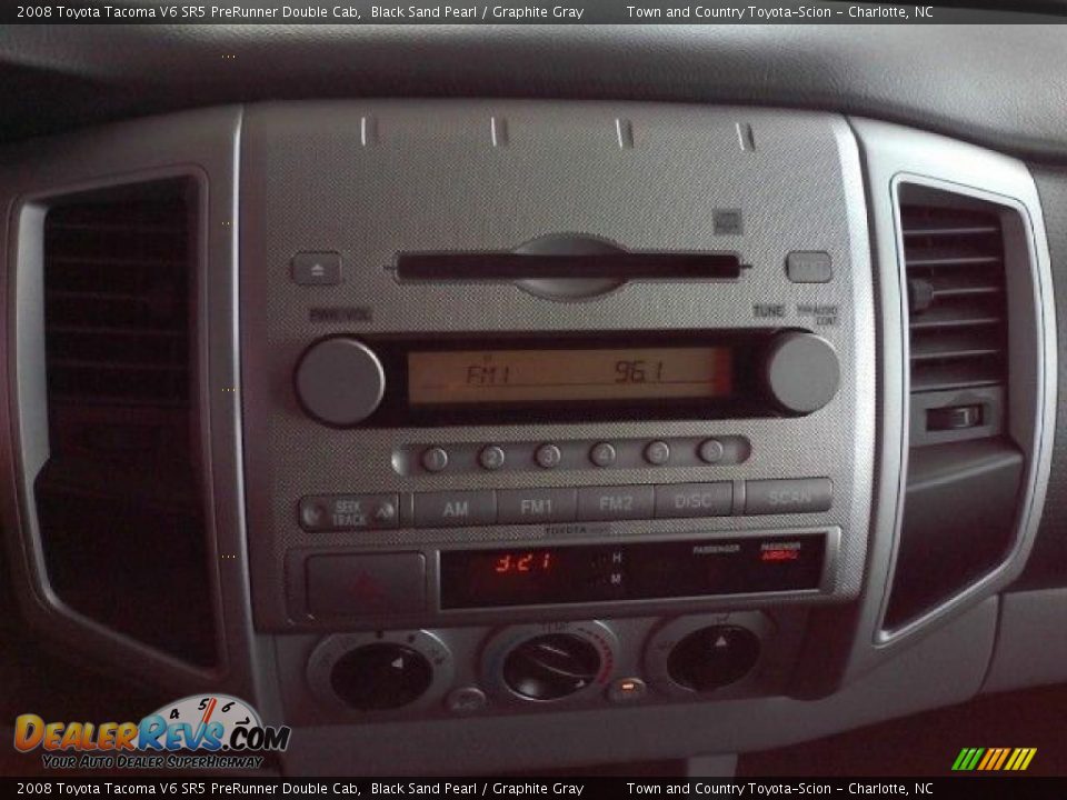 2008 Toyota Tacoma V6 SR5 PreRunner Double Cab Black Sand Pearl / Graphite Gray Photo #8