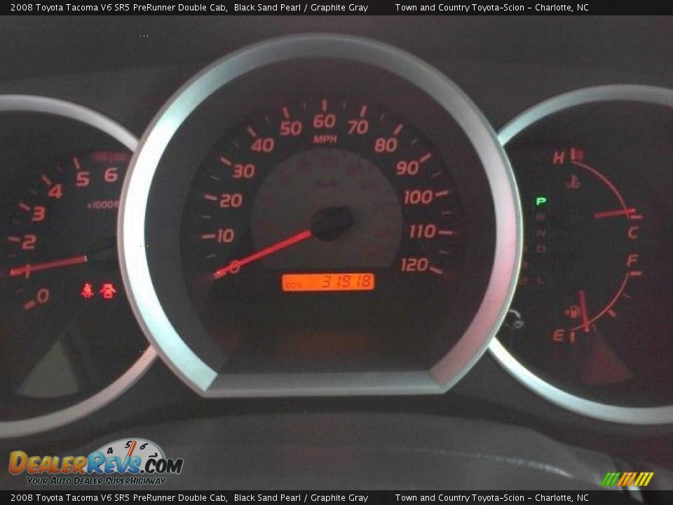 2008 Toyota Tacoma V6 SR5 PreRunner Double Cab Black Sand Pearl / Graphite Gray Photo #9