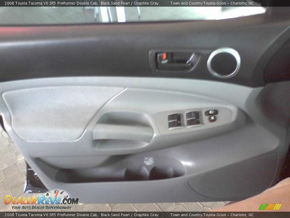 2008 Toyota Tacoma V6 SR5 PreRunner Double Cab Black Sand Pearl / Graphite Gray Photo #13
