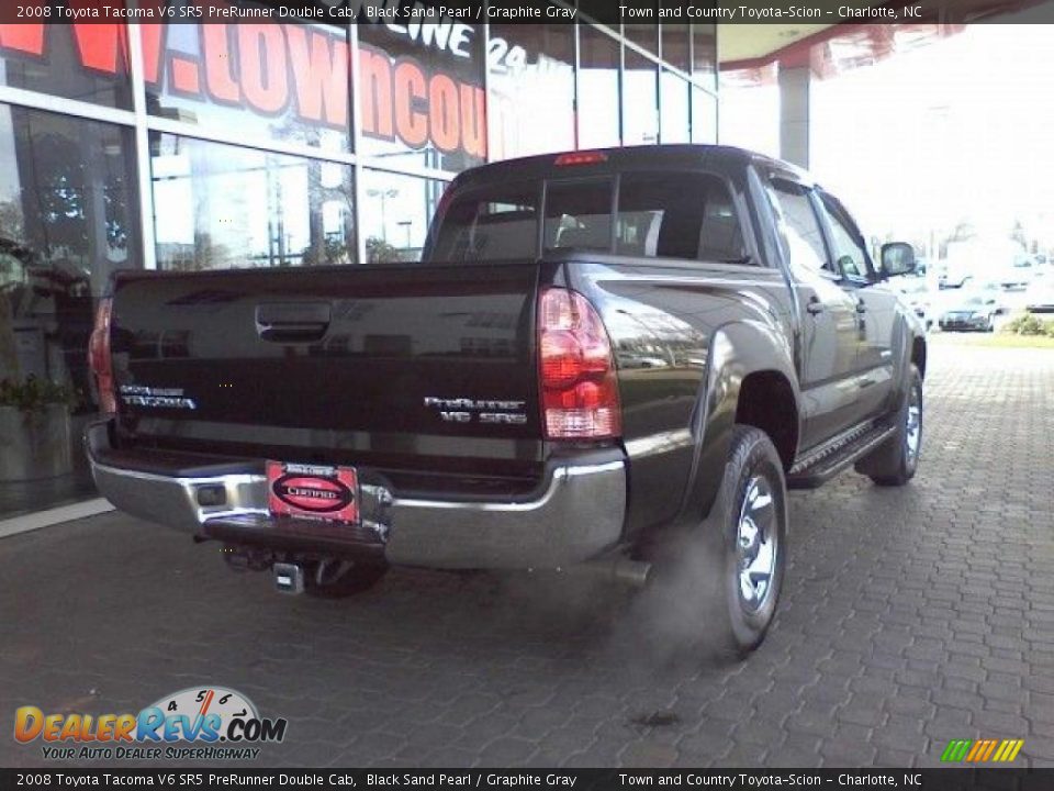 2008 Toyota Tacoma V6 SR5 PreRunner Double Cab Black Sand Pearl / Graphite Gray Photo #16