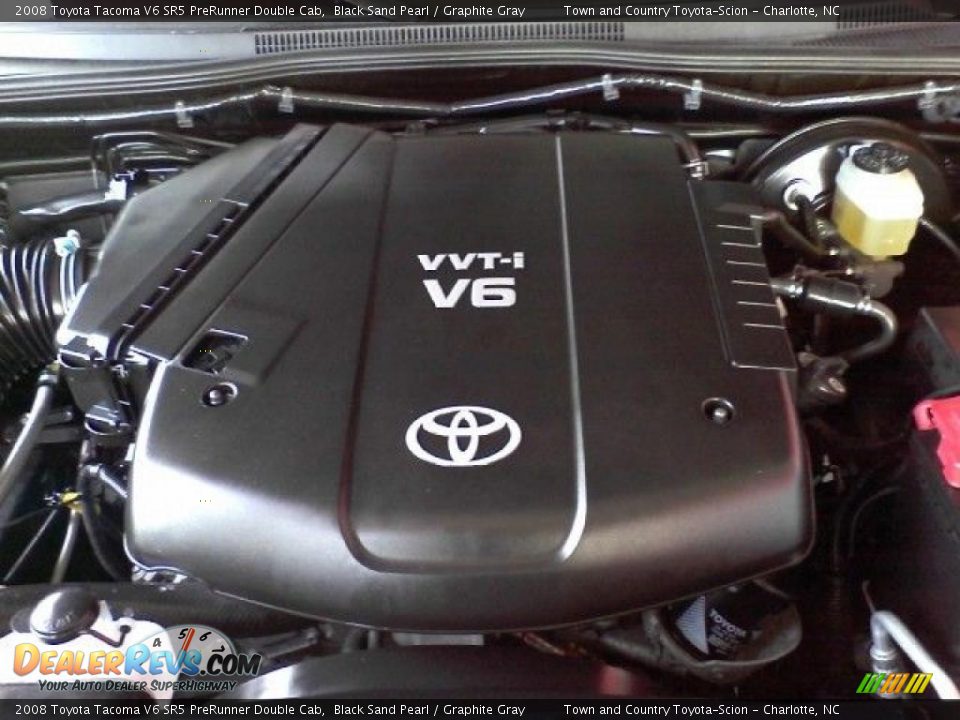 2008 Toyota Tacoma V6 SR5 PreRunner Double Cab Black Sand Pearl / Graphite Gray Photo #19