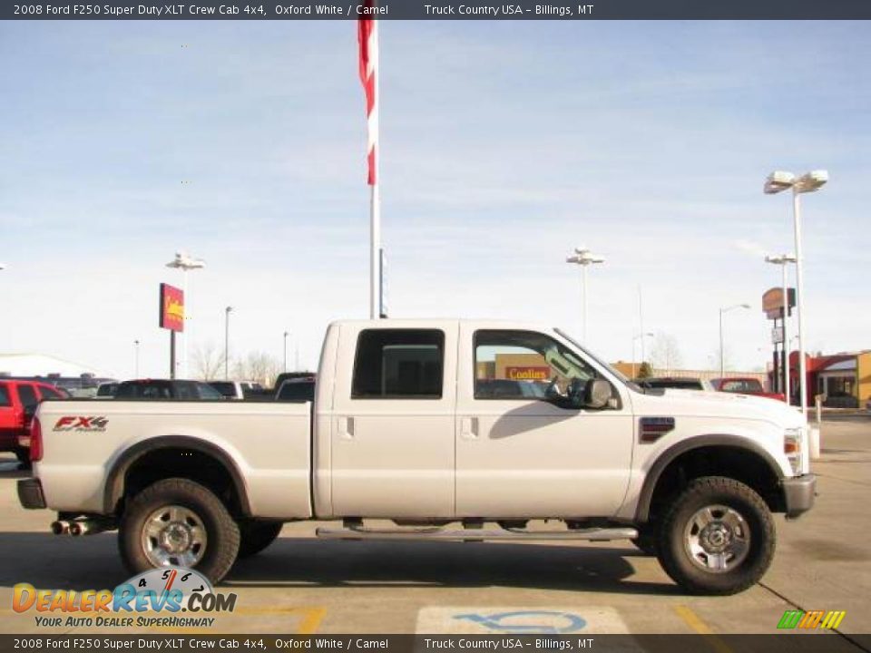 2008 Ford F250 Super Duty XLT Crew Cab 4x4 Oxford White / Camel Photo #4