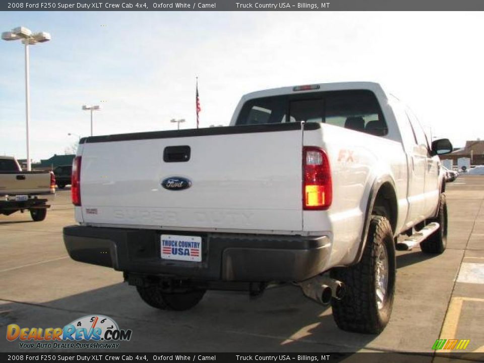 2008 Ford F250 Super Duty XLT Crew Cab 4x4 Oxford White / Camel Photo #5