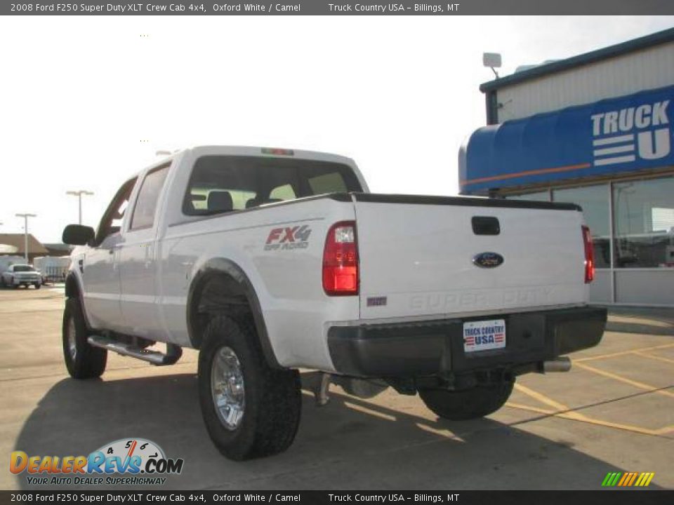 2008 Ford F250 Super Duty XLT Crew Cab 4x4 Oxford White / Camel Photo #6